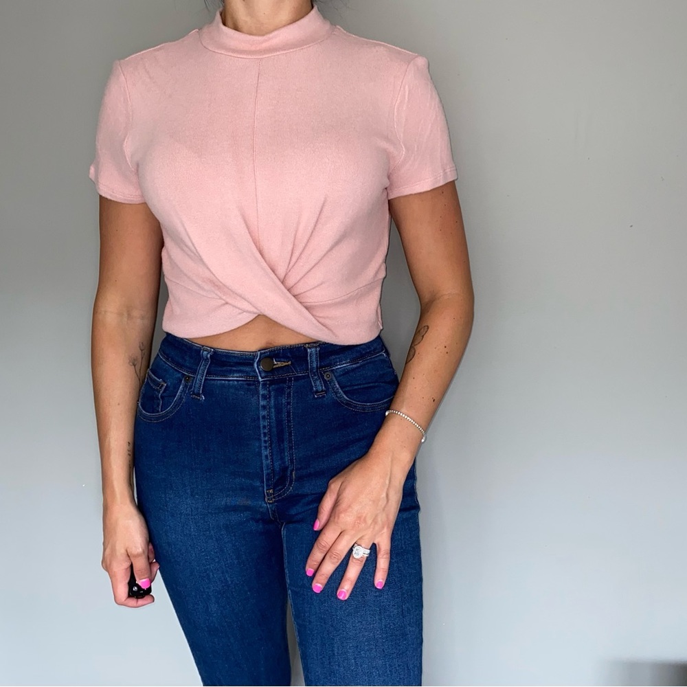 Pink Crop Top Teeshirt